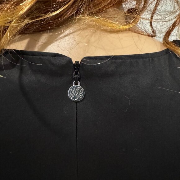 White House Black Market Sleeveless Geo Cutout Tank Top Back Zipper Sz 0 EUC - Picture 7 of 8